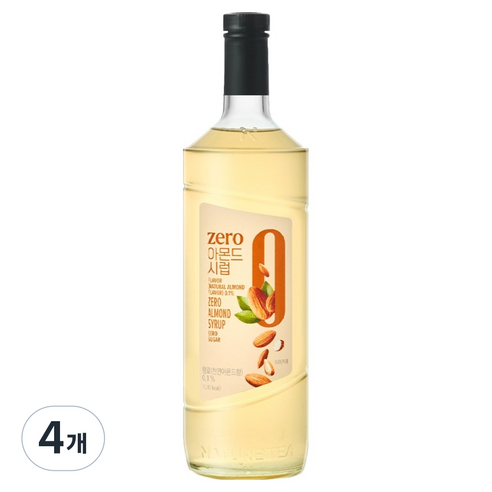 네이쳐티 zero 아몬드 시럽, 4개, 1L