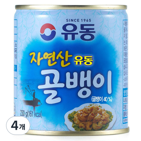 유동 자연산 골뱅이, 230g, 4개