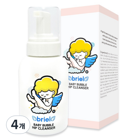 디보트브리엘 유아용 베이비 버블 엉덩이 클렌저, 300ml, 4개