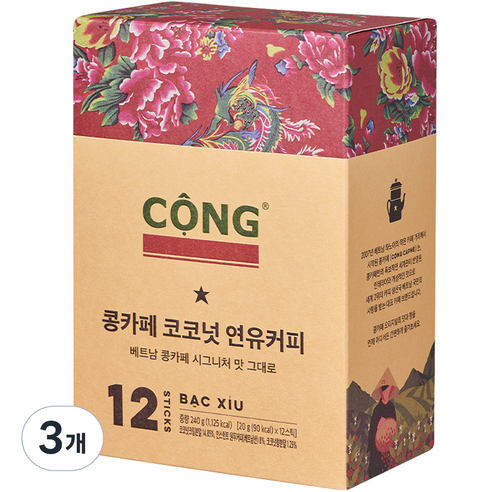 콩카페 코코넛 연유커피 240g, 20g, 12개입, 3개