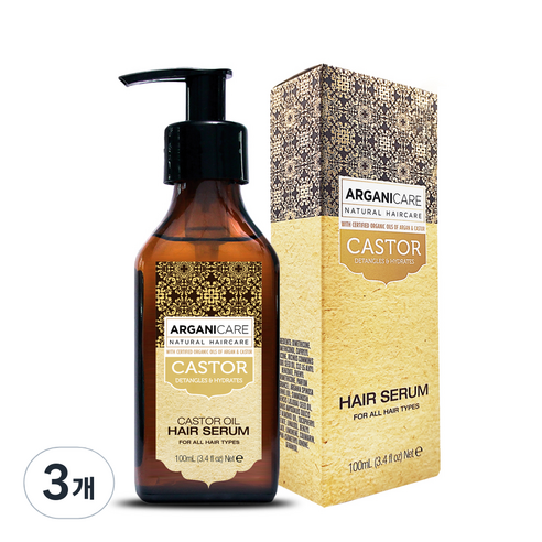 아르가니케어 캐스터 퍼퓸 헤어 오일 세럼, 100ml, 3개
