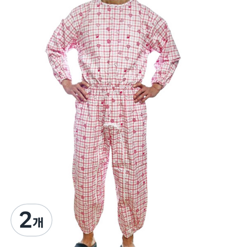 메디코 뒷지퍼 성인우주복 M, 하트핑크, 2개