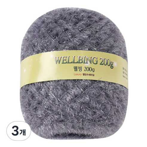 청송뜨개실 웰빙수세미 콘사 뜨개실 200g, 51 회색, 3개
