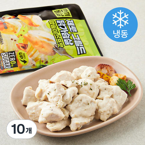 한끼통살 제로 그릴드 닭가슴살 양송이 스프맛 (냉동), 120g, 1개입, 10개