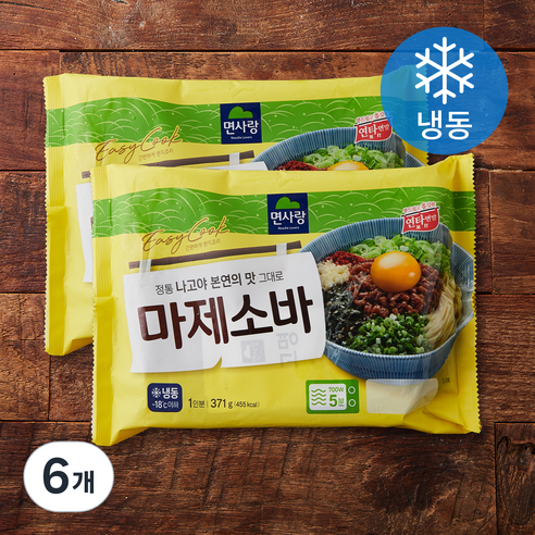 면사랑 마제소바 1인분 (냉동), 371g, 6개