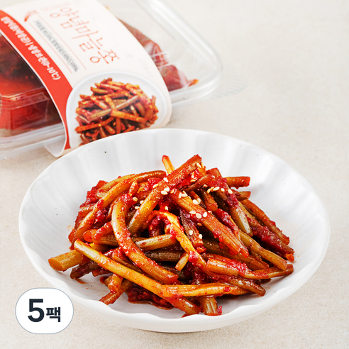 정성식품 양념마늘쫑, 100g, 5팩