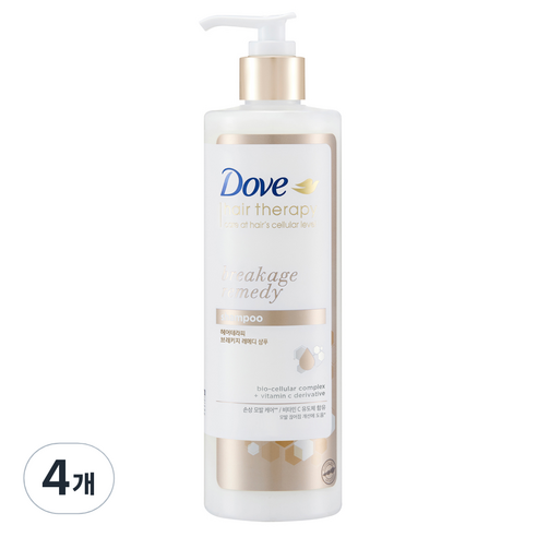 도브 헤어테라피 브레키지 레메디 샴푸 그린 우디향, 380ml, 4개