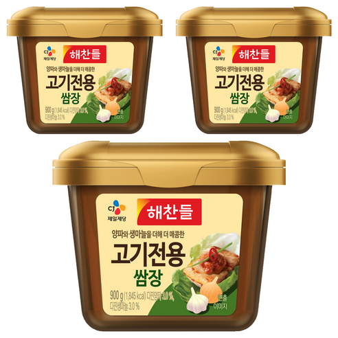 해찬들 고기전용 쌈장, 900g, 3개