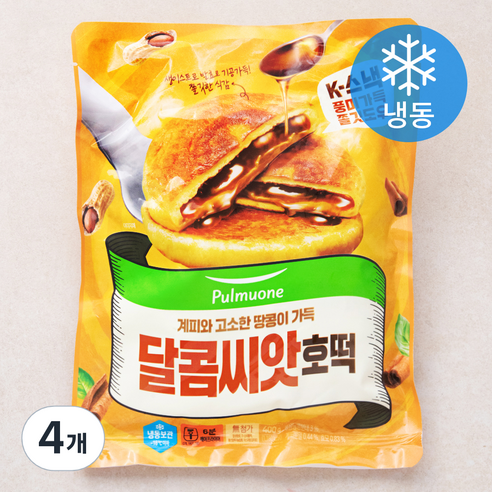 풀무원 달콤씨앗 호떡 (냉동), 4개, 400g