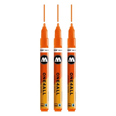 모로토우 원포올 아크릴 마카 2mm 127HS 085 dare orange, 1색, 3개