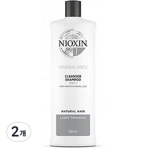니옥신 3D 케어 시스템 클렌저 탈모 두피케어 샴푸 1번, 1000ml, 2개