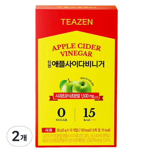 티젠 애플사이다 비니거 차, 5g, 2개, 10개입