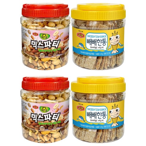 머거본 믹스파티 혼합견과 800g + 빼빼한통 오리지널 어포스낵 120g 세트, 2세트