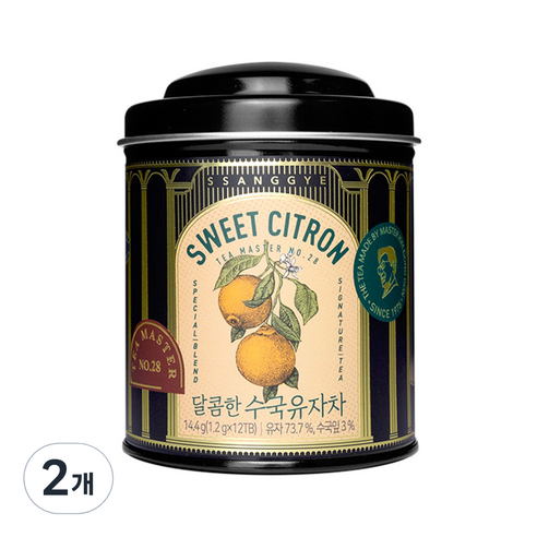 쌍계명차 티 마스터 캔 달콤한 수국유자차, 1.2g, 12개입, 1개