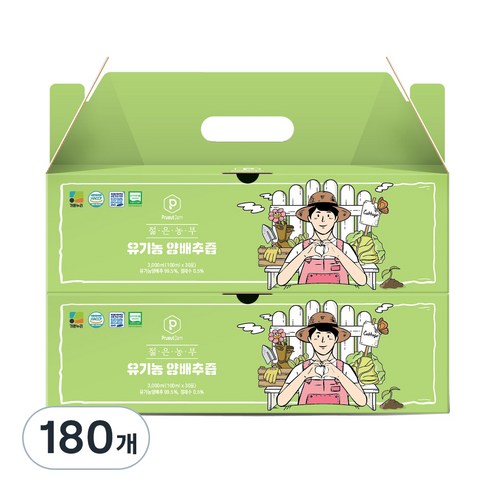 푸릇담 젊은농부 유기농 양배추즙, 100ml, 180개