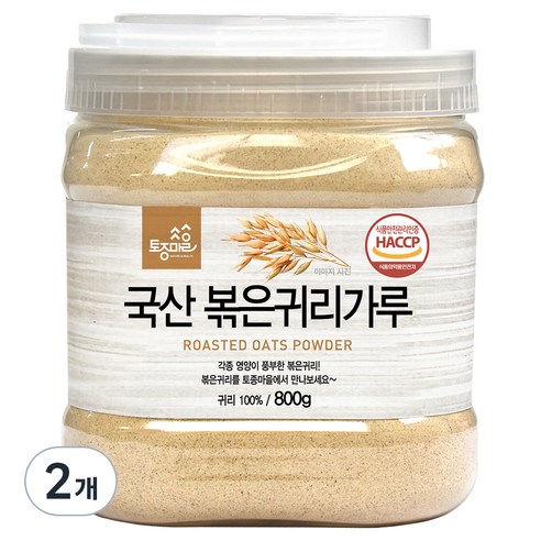 토종마을 국산 볶은 귀리가루, 800g, 2개