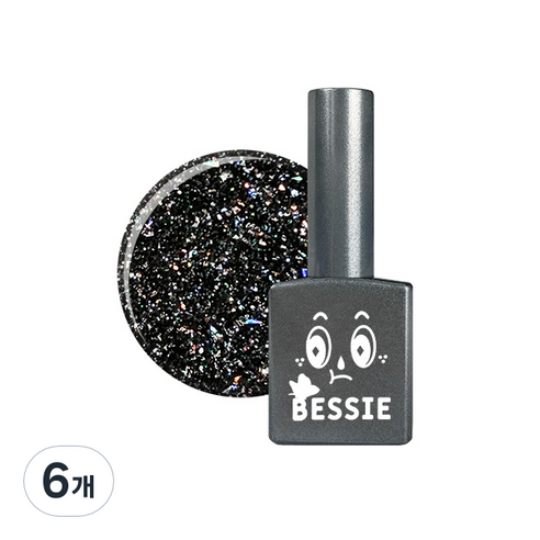베씨 나빌레라 글리터 젤네일 12g, GL26 블랙스완, 11ml, 6개