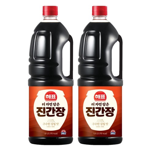 해표 진간장, 1.8L, 2개