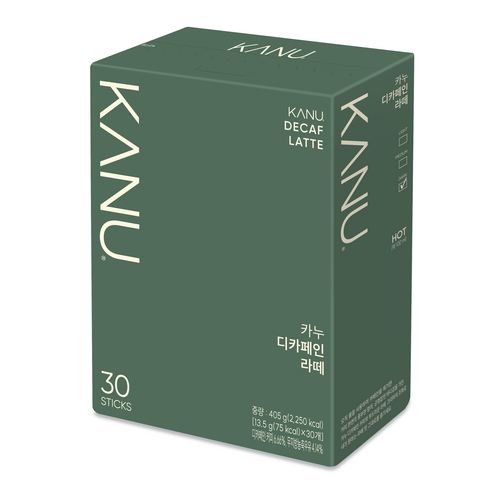 카누 디카페인 라떼 스틱커피, 13.5g, 30개입, 1박스