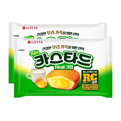 롯데 카스타드 오리지널, 230g, 2개
