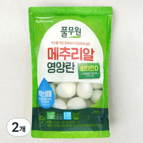 풀무원 메추리알 영양란, 630g, 2개