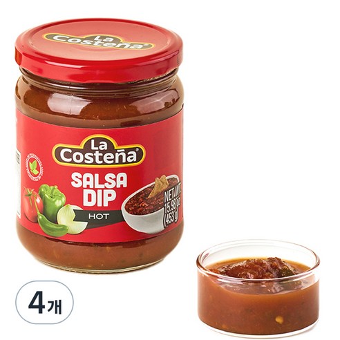 라코스테냐 살사소스 매운맛, 453g, 4개