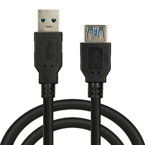 컴길 USB 3.0 암 수 연장 케이블 블랙, 1개, 5m