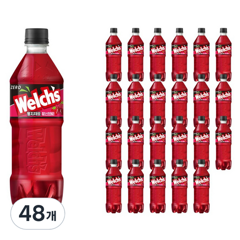 웰치스 제로 체리스트로베리, 600ml, 48개