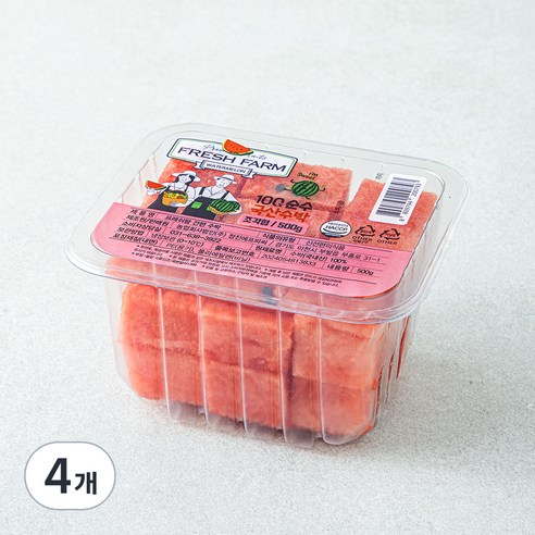 프레쉬팜 간편 수박, 500g, 4개