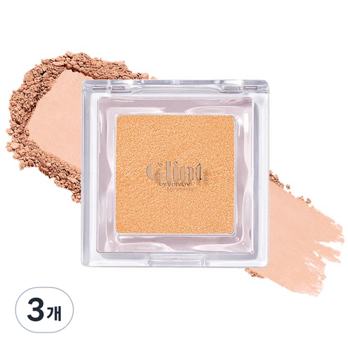 Glint 베이크드 블러쉬 블러셔 2.4g, 01 이터널 브리즈, 3개