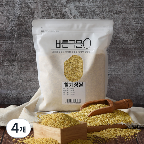 바른곡물 국산 찰기장쌀, 800g, 4개