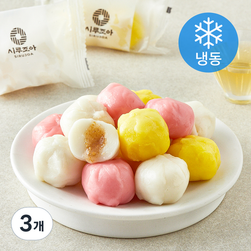 시루조아 굳지않는 삼색 모듬 꿀떡 (냉동), 320g, 3개, 1개입