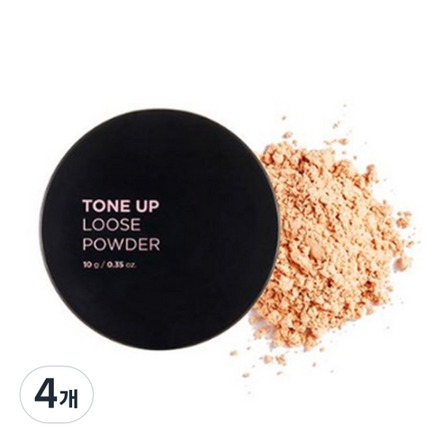 더페이스샵 톤업루즈파우더 10g, V201애프리콧베이지, 4개