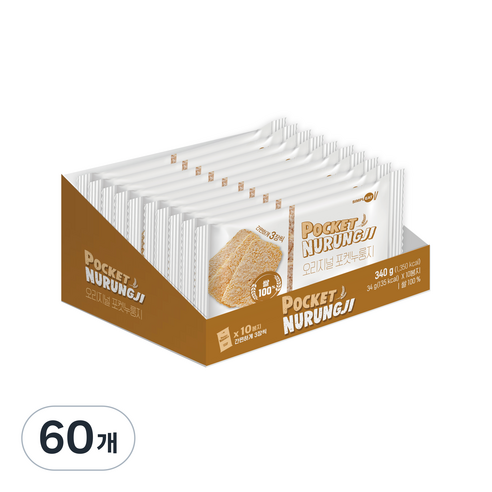 심플잇 오리지널 포켓누룽지, 34g, 60개