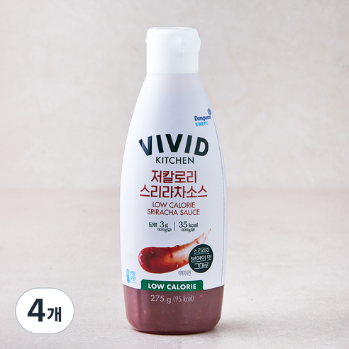 비비드키친 저칼로리 스리라차소스, 275g, 4개