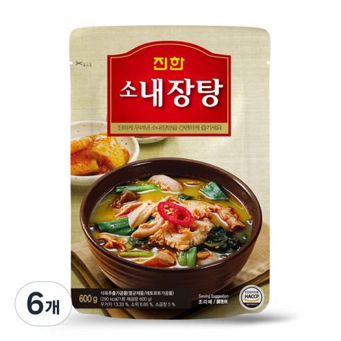 진한식품 소내장탕, 600g, 6개