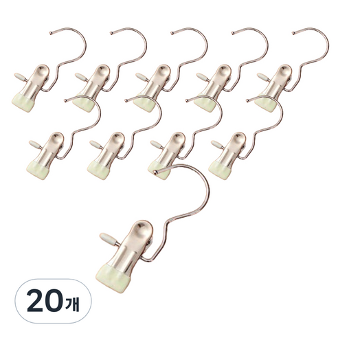 블체 스텐 후크 클립, 베이지, 20개