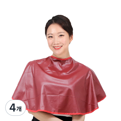 얇고 가벼운 방수파마보 미용실 염색보 HP31, 자주, 4개