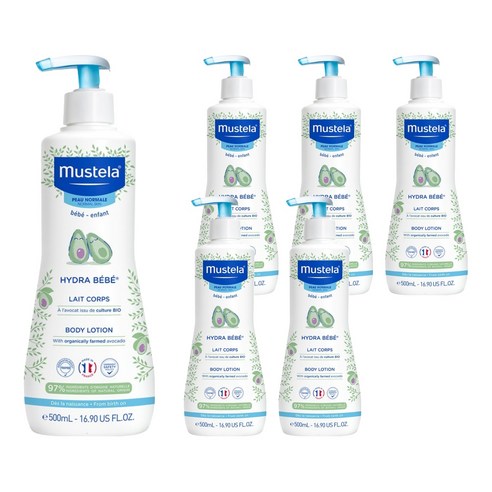 무스텔라 이드라 베베 유아 바디로션, 500ml, 6개
