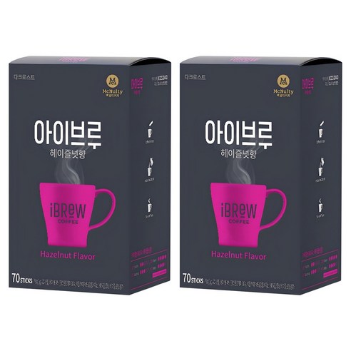 아이브루 헤이즐넛향 원두커피믹스, 1g, 70개입, 2개