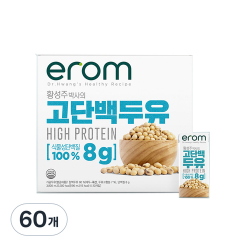 이롬 고단백 두유, 190ml, 60개
