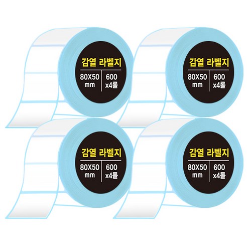 다다 감열라벨지 80*50mm, 4개