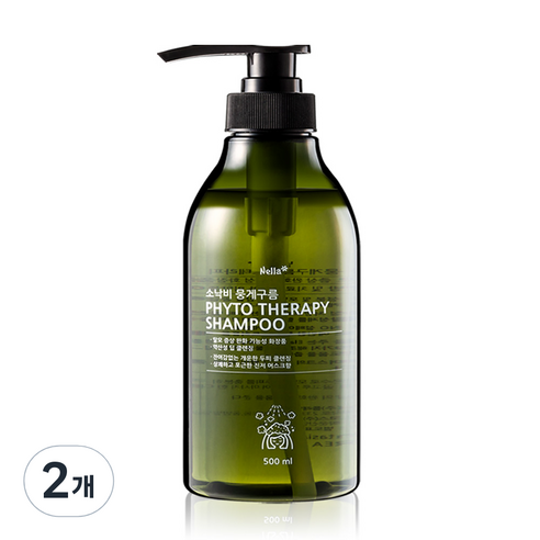 넬라 소낙비 뭉게구름 피토테라피 샴푸 진저 머스크향, 500ml, 2개