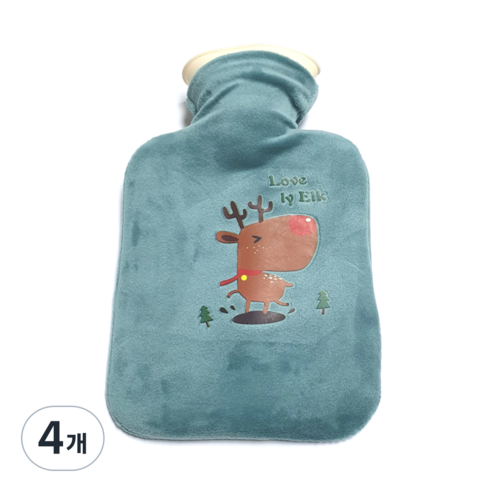 배리툴 보온 물주머니 루돌프 500ml, 4개