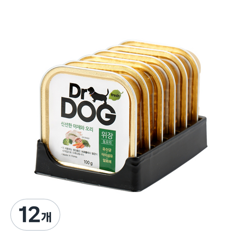 닥터독 위장 강아지 간식 캔, 오리고기, 100g, 12개