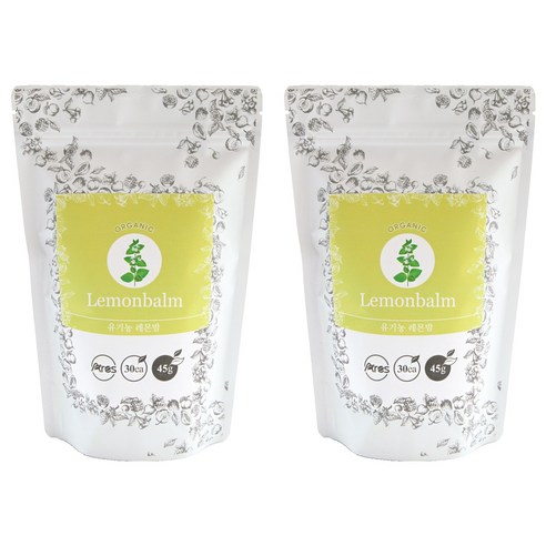 아레스 유기농 레몬밤 허브차, 1.5g, 30개입, 2개