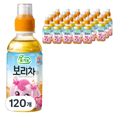 웅진 캐치 티니핑 유기농 보리차, 200ml, 120개