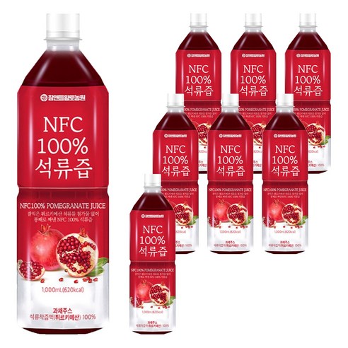 참앤들황토농원 NFC 착즙원액 석류즙, 1L, 8개
