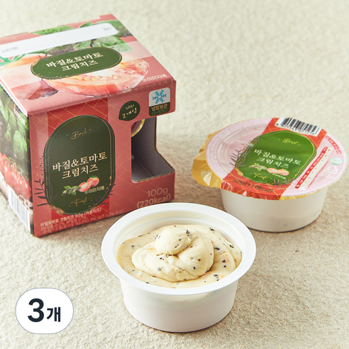 바질 & 토마토 크림치즈, 50g, 3개, 2개입
