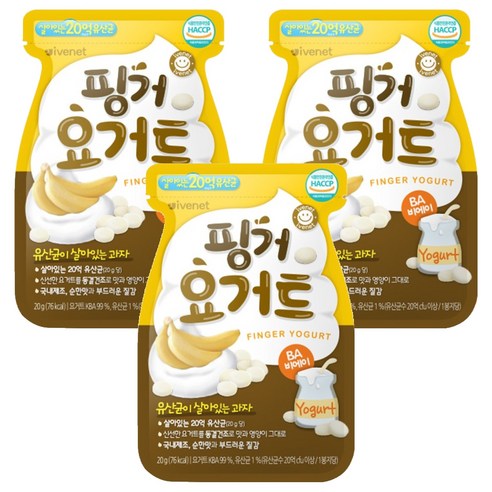 아이배냇 핑거 요거트, 바나나, 20g, 3개